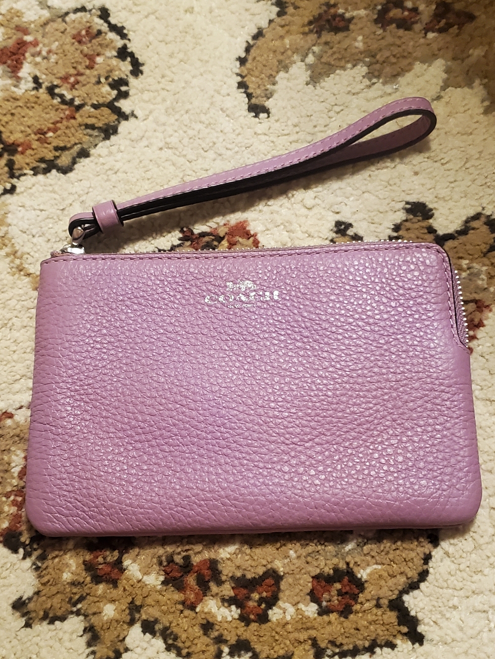 Coach Lilac Leather Wristlet Clutch